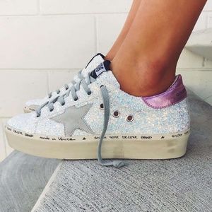Golden Goose  Hi Star Glitter Platform Sneaker